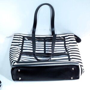 WOMEN’S TOTE BAG [BLACK-WHITE STRIPS] MODEL NO DOM576